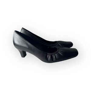 5TH AVENUE Women’s US Black Leather Comfort Arch Nonslip Flexible Heel 8.5 Wide